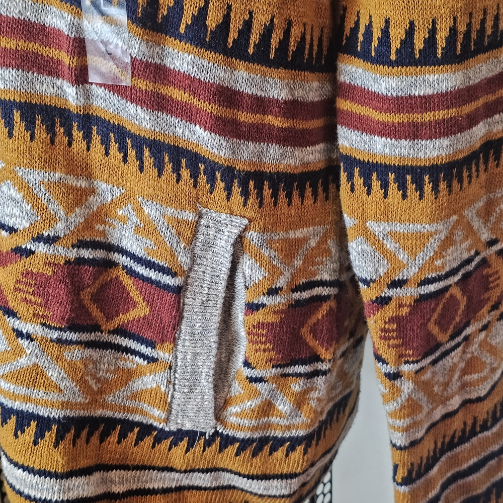 American Rag Cardigan Sweater - Men's Size L - Aztec Southwest Scandi Grandpa - Picture 7 of 13
